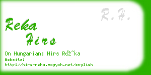 reka hirs business card